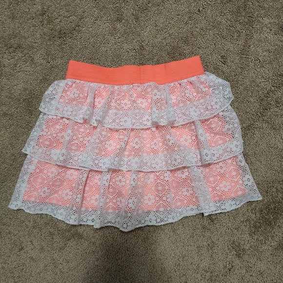 NWOT Orange & Lace Multi-Layered Skirt - Picture 4 of 5